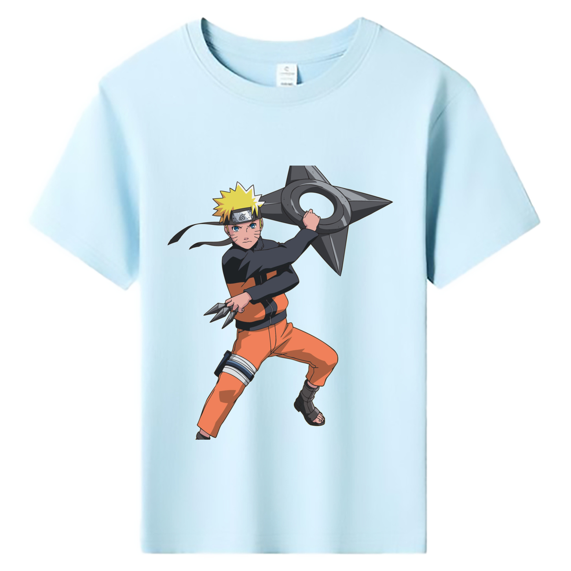 （画像用） NARUTO -ナルト- うずまき ナルト Uzumaki Naruto 綿100％キッズTシャツ（フロントプリント）